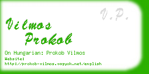 vilmos prokob business card